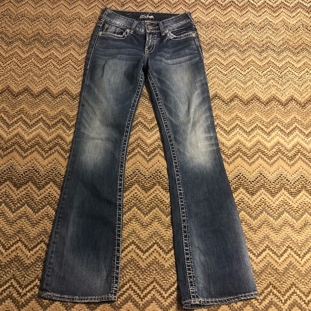 Silver Suki Stretch Boot Cut Jeans 26/32 - Picture 3 of 5